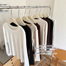 HELLO VAVA秋冬暖肤慕斯打底衫女内搭基础显瘦百搭外穿打底衫上衣