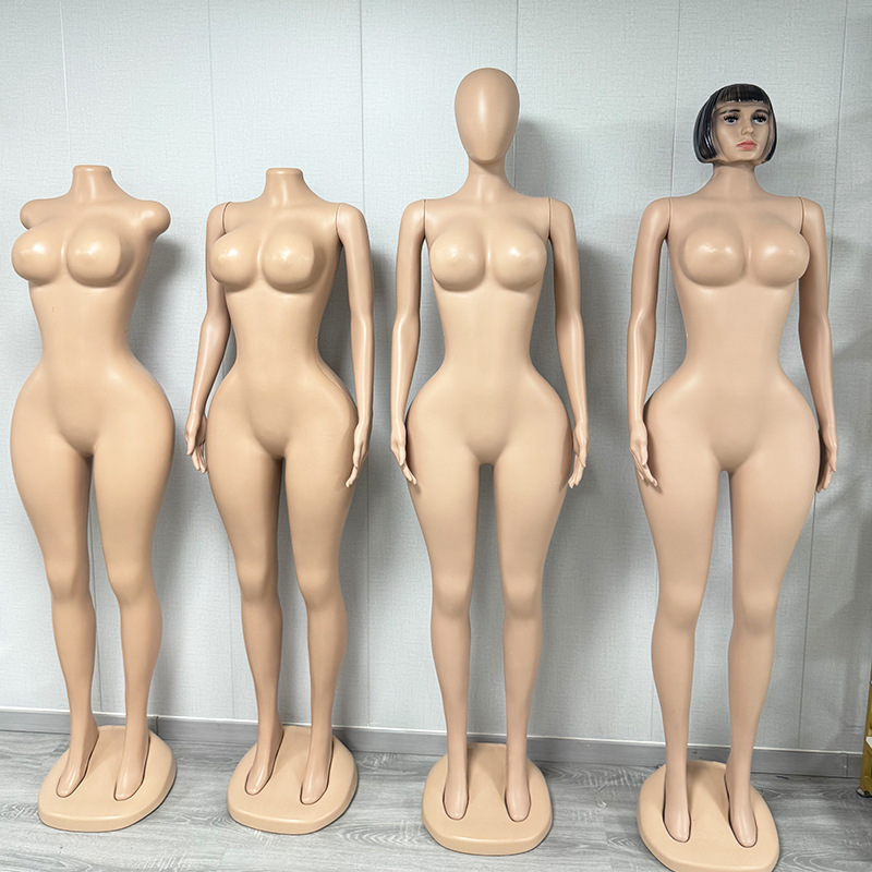 2025特大码女模特外贸新款无头全身肤色模特展架PE塑料人体模特|undefined