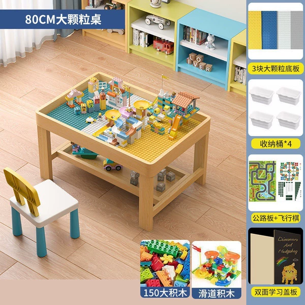 80 large granular tables+1 chair+150 large building blocks