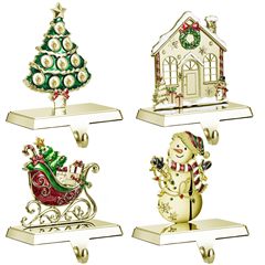 クリスマスフック暖炉の装飾用メタルハウスそり雪だるまクリスマスツリーフックデスクトップオーナメント装飾