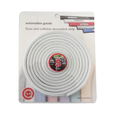 Car door anti-collision strip body side door opening protection mat door side protection strip anti-scratch and bump rubber strip manufacturer (Qapı və bamper qoruyucu zolaqlar) - white-5m-pack
