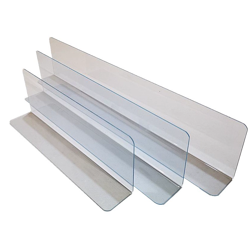 L-образная рамка для полки, перегородка для супермаркета, перегородка для складской полки, немагнитная утолщенная рамка из ПВХ, 2 мм