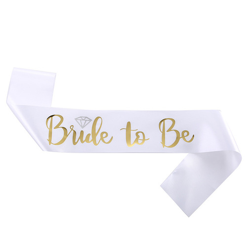 Single Party Bridesmaid Strap BRIDE TO BE Etiquette Belt Gold Foil TEAM BRIDE Sash Belt
