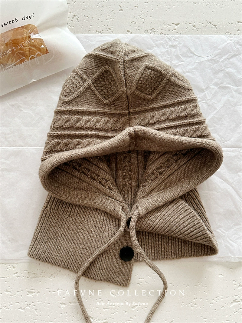 Retro winter keep warm scarf, woolen knitted hat, for beloved