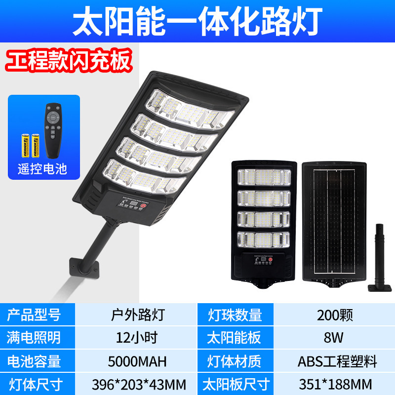 光欲新款私模太阳能路灯跨境热销户外人体感应LED一体化路灯|undefined