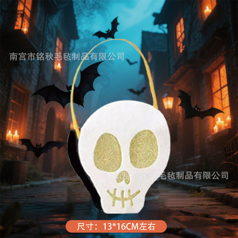 ハロウィン子供用キャンディバッグフェルトカボチャバッグ装飾小道具カボチャバケツカボチャバッグホリデーパーティー装飾|undefined