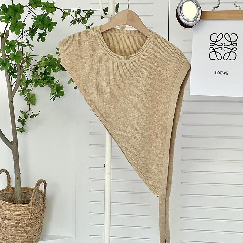 Chaleco de tejido con chaleco triángulo biselado estilo de color superpuesto se puede personalizar abrigo corto de invierno de alta calidad clips de caballo