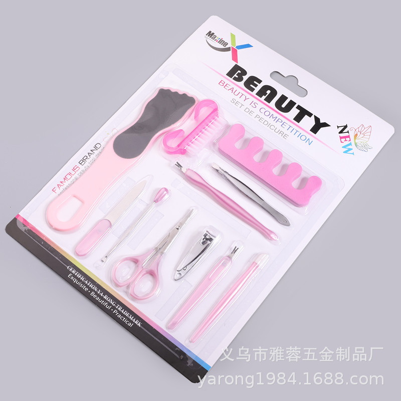 Multi-especificación de la tarjeta de succión de cortadora de uñas, cortadora de uñas, pinzas de piel muerta, archivos de uñas, herramientas de manicuría, tarjeta de succión de color