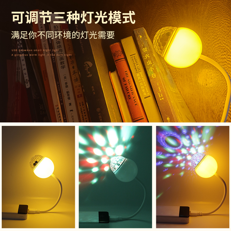 New Cross-border LED Night Light with Eye Protection, Voice-Controlled Car DJ Seven-Color Magic Ball, Room, Bedroom, Outdoor Atmosphere Color Light