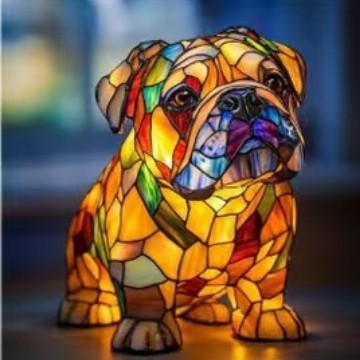 英國鬥牛犬坐姿 / 紐扣電池款