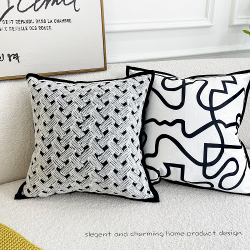 Velvet woven pillow Nordic ins style bed pillow bedside cushion back living room sofa pillow cover wholesale