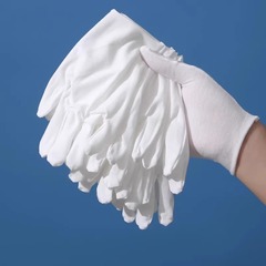 白手套纯棉礼仪薄款男女干活劳保耐磨开车夏汗布