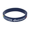 Medical Alert Autism Awareness SUPPORT Auto -closed Silicone Bracelet