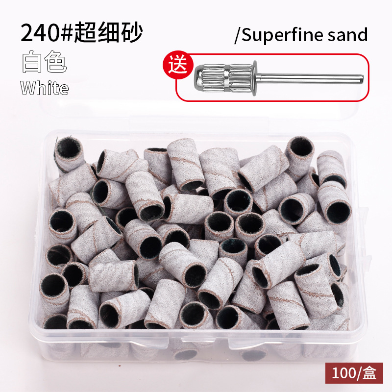 Amazon estilo caliente cabeza de lijado de uñas anillo de arena amoladora eléctrica anillo de arena de uñas caja de color funda de cojinete de montaje