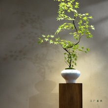 流泉枫绿植轻奢新中式禅意茶室玄关装饰假花小型盆栽摆件