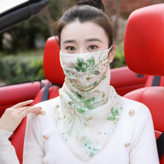100% mulberry silk mask breathable neck protection summer sun protection veil women's silk mask full face thin sun protection cycling