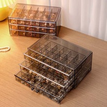 透明多层首饰收纳盒大容量防尘防氧耳环耳钉项链饰品手链戒指盒子