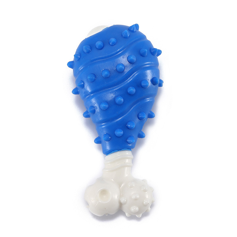 Juguete transfronterizo para mascotas hueso de pollo nylon recubierto de goma juguete para perros Limpieza de dientes resistente a los mordiscos masticar palo de molienda suministros para mascotas