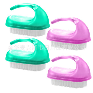 Factory Direct Sales Nail Brush Plastic Manicure Brush Cleaning Brush Multi-Functional Handle Manicure Cleaning Tool Dust Sweeping Brush