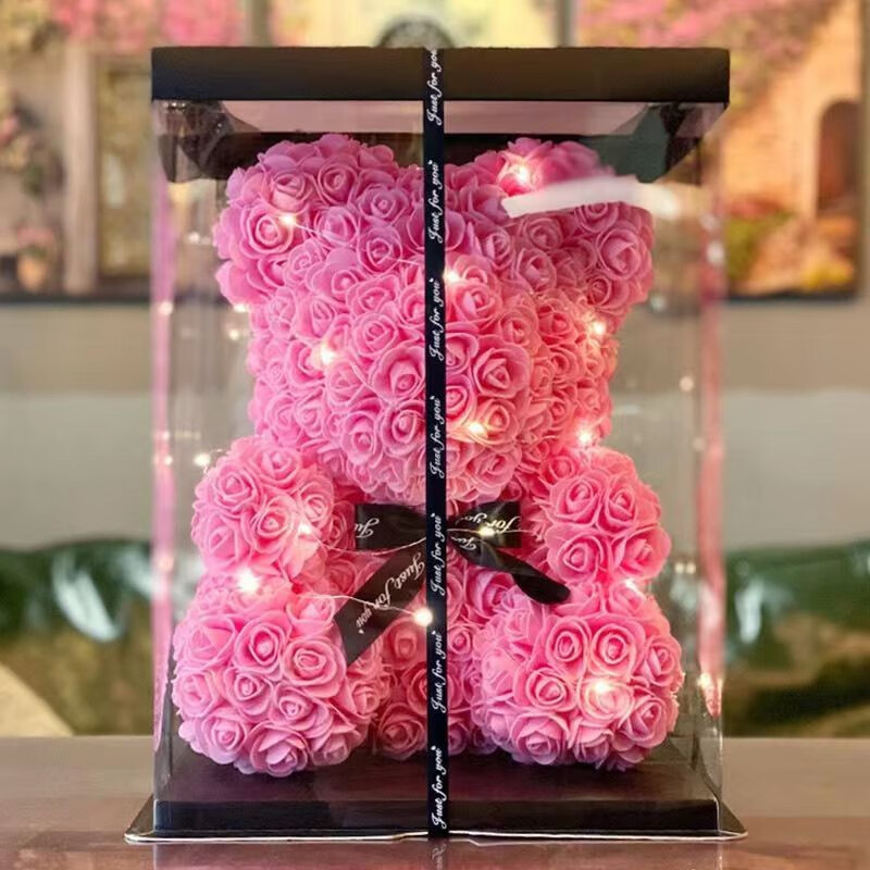 Rosas abrazar osos regalos de Navidad de San Valentín PE simulación de espuma osos creativos fabricantes directos para pequeños regalos por mayor image 4