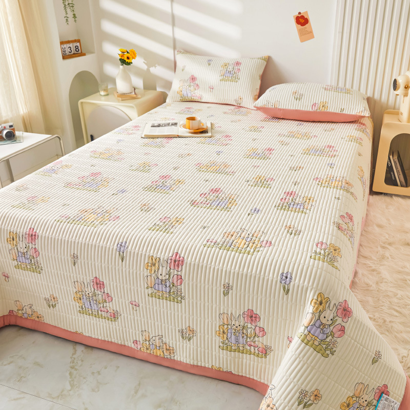 2025 nuevo estilo cubierta de cama de verano tatami de una pieza especial sábana acolchada cubierta de cama dormitorio individual juego de tres piezas