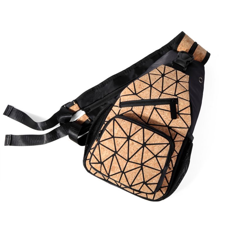 Geometric Cork Chest Bag For Men And Women Multi-purpose Design_voghion.com