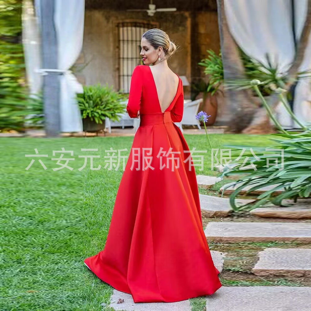 Amazon AliExpress nuevo mono con cuello en V vestido de noche con vestido desmontable pantalones formales traje vestido de fiesta
