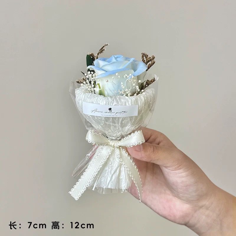 Crushed ice blue rose