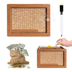 Money Box with Counterホーム品質カウンタードル貯金箱子供プレゼント木製工芸品