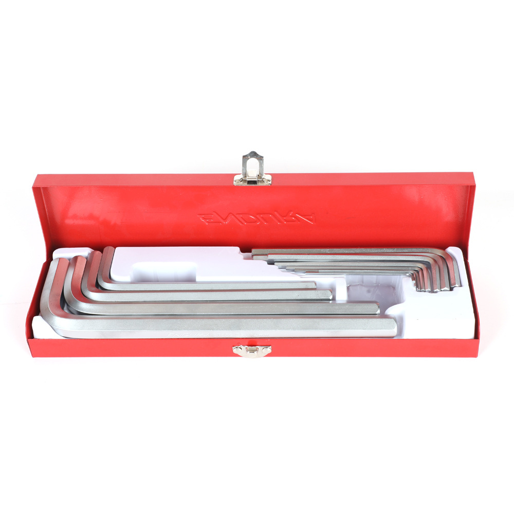 力易得12件套公制加长平头内六角扳手套装 E1573