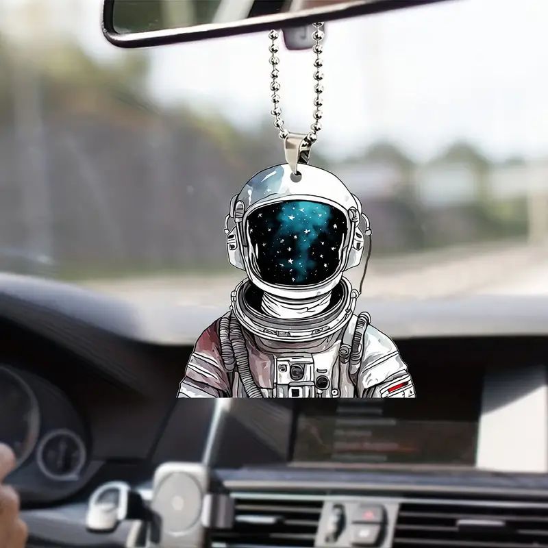 Nuevo colgante de astronauta creativo transfronterizo acrílico plano para automóviles retrovisor interior decoración colgante decoración para el hogar image 1