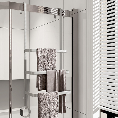 Bathroom towel rack, bathroom storage rack, punch-free door, shower room glass door, bath towel, light luxury towel bar
