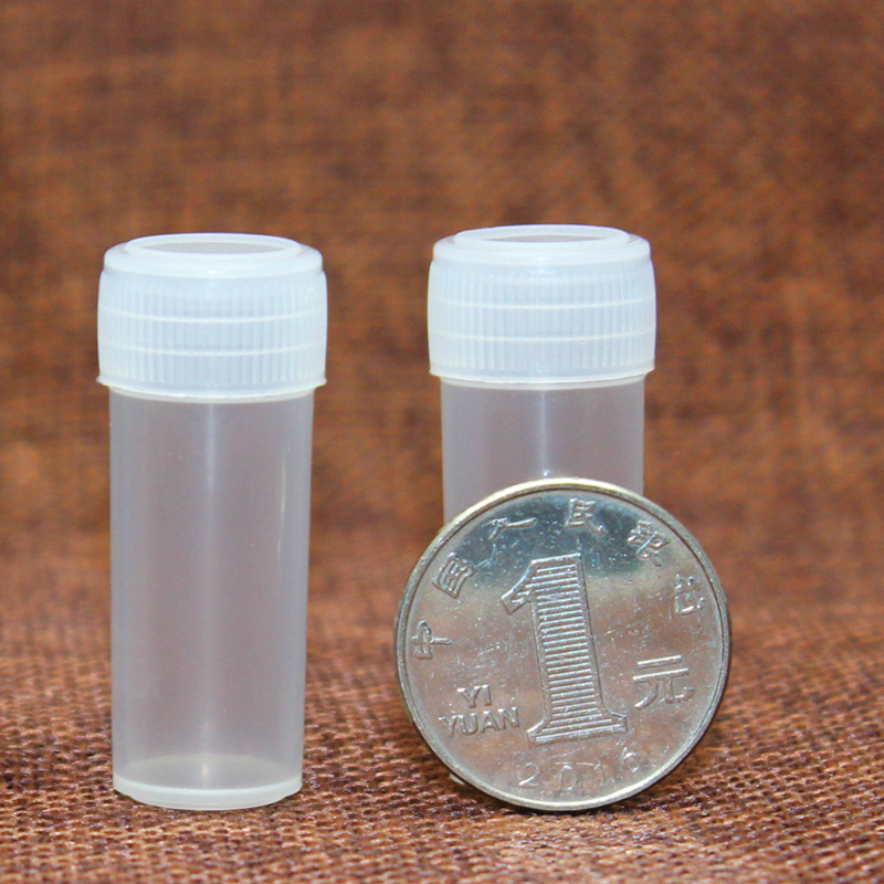 Fabricante en stock 5g barril pequeño polvo sub-botella PP botella de líquido transparente 5g botella pequeña botella de muestra de plástico