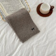 Wool embroidered bow scarf-coffee