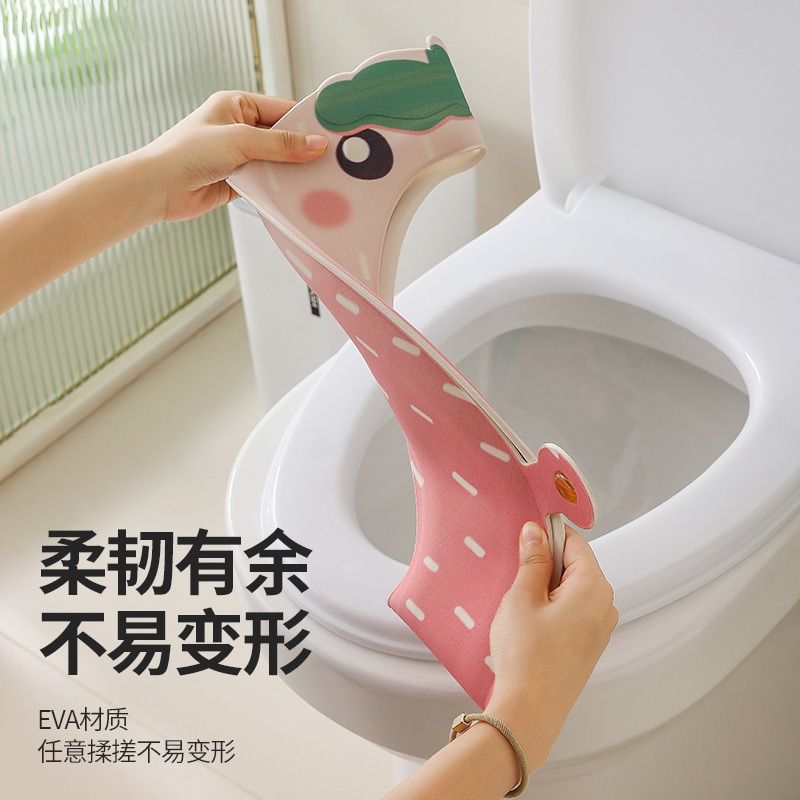 香水トイレマット漫画イチゴ四季ユニバーサル新しい防水便座粘着消臭トイレマット|undefined