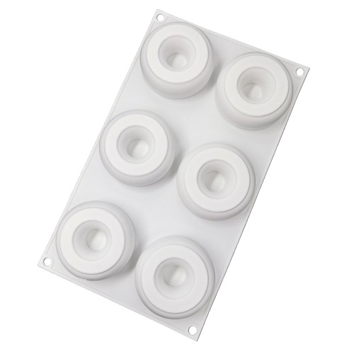 6-piece French Silicone Donut Cake Mold DIY Western Dessert Mousse Baking Tools Fondant Cake Mold