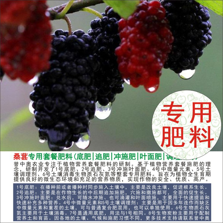 1-50斤誉中奥桑葚桑果专用有机肥复合肥底肥追肥叶面肥冲施肥水溶