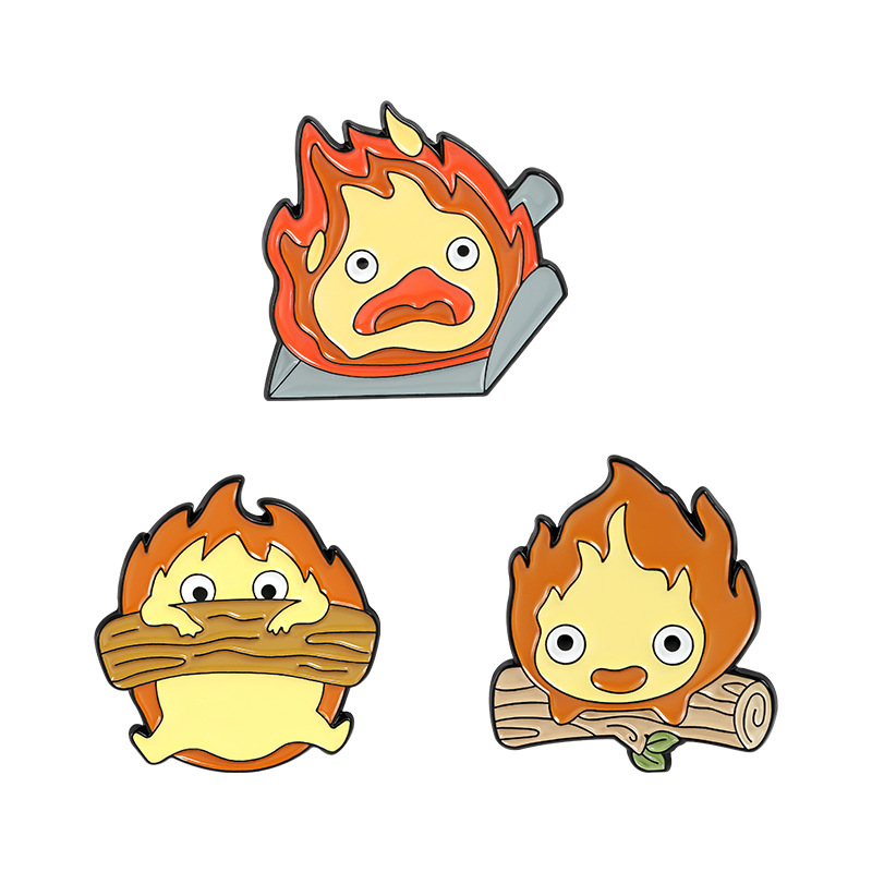 Decorative Props Event & Party Supplies Brooches Classification Cartoon Style Pin Flame Alloy Stoving Varnish Unisex Brooches
