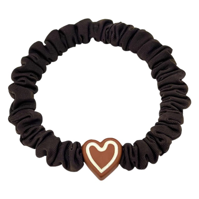 Coletero de goma, simple, de alta elasticidad, duradero, anillo para el cabello para mujer, nuevo estilo 2025, accesorio para el cabello de niña, cubierta de cuero.