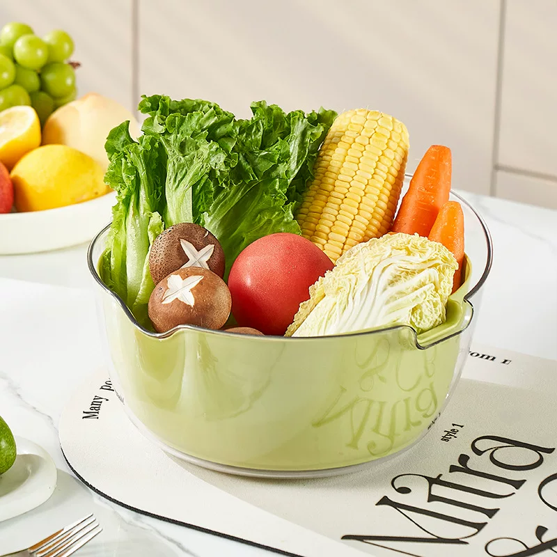 Сливная корзина, трехслойная кухонная раковина, пластиковая корзина для фруктов и овощей, переносная новая домашняя раковина для овощей в гостиной