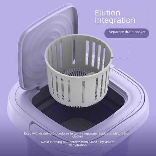 Folding Washing Machine Mini Washing Machine Wholesale Portable Small Fully Automatic Underwear Pants Socks Wash and Dry Combo