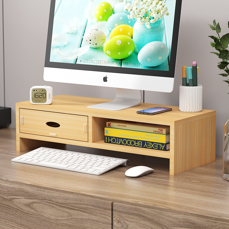 Base desktop office desktop stand raised desk with display computer drawer monitor elevated screen Collection