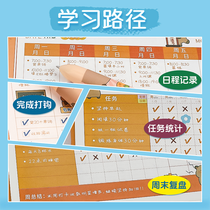 Plan de aprendizaje de autodisciplina, tarjeta de juego, pegatinas de crecimiento infantil 2025, recompensa a los niños, gestión diaria del tiempo, vacaciones de verano