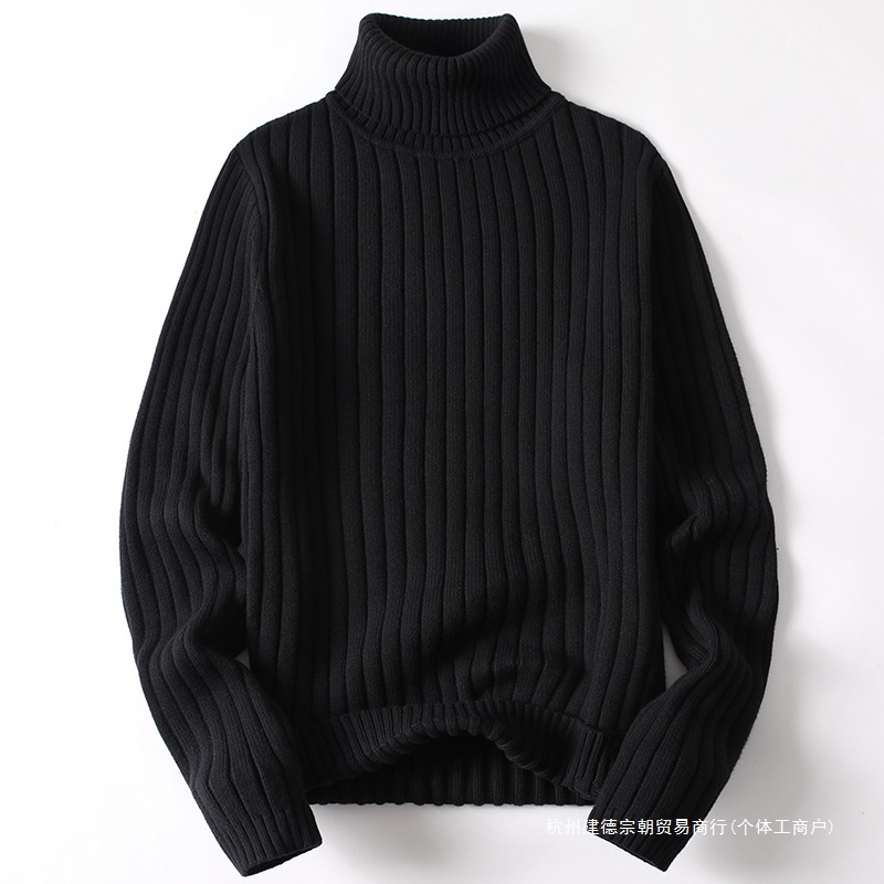 Winter trend base solid color knitted sweater