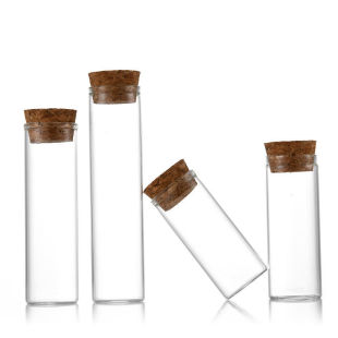 22mm Cork Stoppered Glass Bottle Flower Tea Drift Bottle Wishing Bottle High Borosilicate Glass Small Medicine Cordyceps