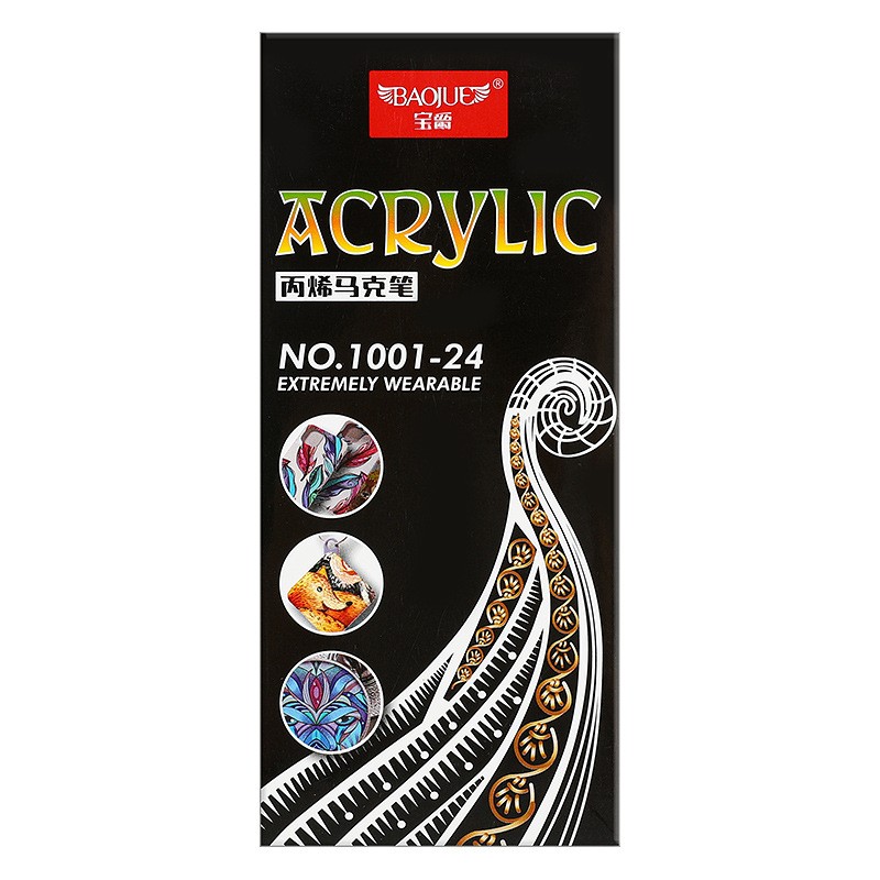 Amazon caliente-Venta de marcador acrílico marcador a base de agua modelo de pluma de acuarela de cerámica para colorear pluma de acrílico de la válvula