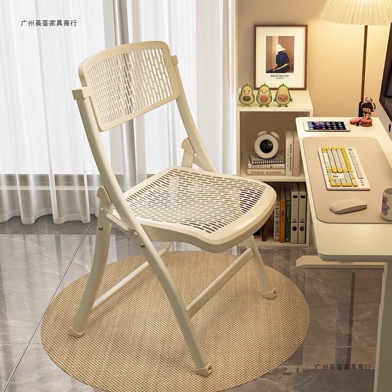 Computer Chair Comfortable Sedentary Folding Back Chair Office Seat Student Dormitory Chair Girls Desk Study Stool