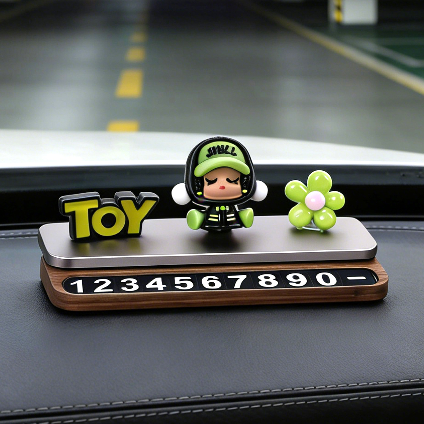 Vagabundo + Flor Verde - Placa de Walnut