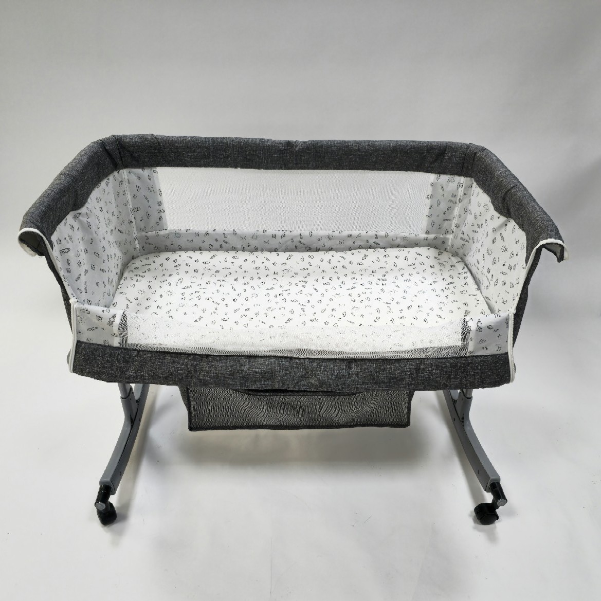 Cama de cuna en forma de I, cama de cuna para recién nacidos, cama grande multifuncional, bebé portátil para dormir, cuna para niños