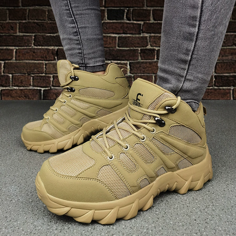 Новые модные мужские ботинки для активного отдыха, большие размеры, средняя высота, легкие, повседневные, походные, ботинки в стиле милитари
